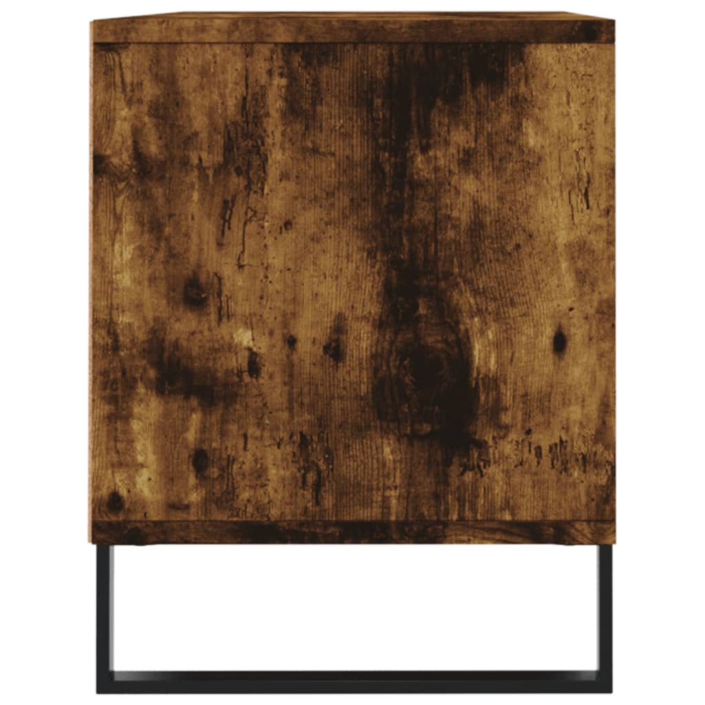 vidaXL TV Cabinet Smoked Oak 100x34.5x44.5 cm Engineered Wood