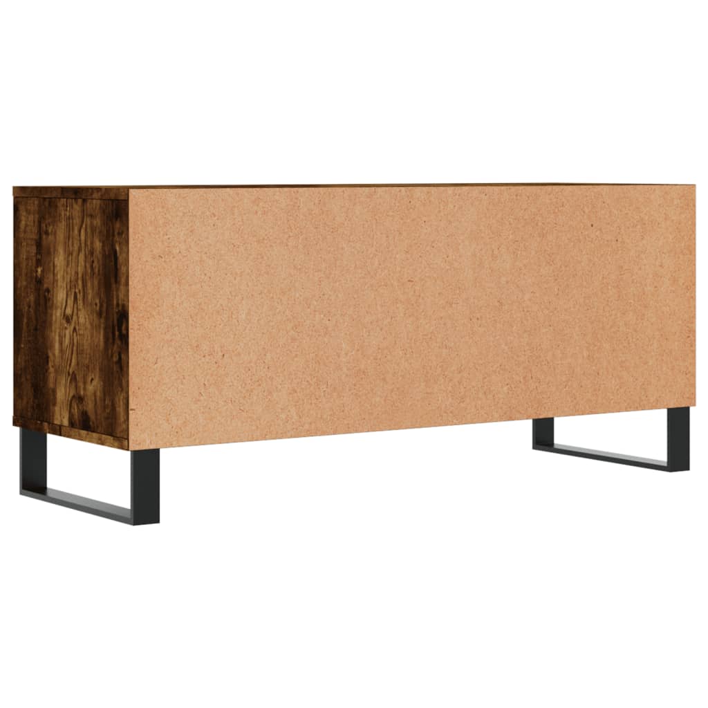 vidaXL TV Cabinet Smoked Oak 100x34,5x44,5 cm Engineered Wood