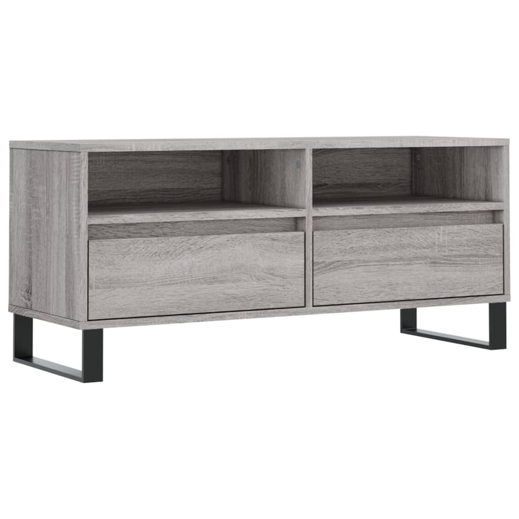 vidaXL TV Cabinet Grey Sonoma 100x34.5x44.5 cm Engineered Wood