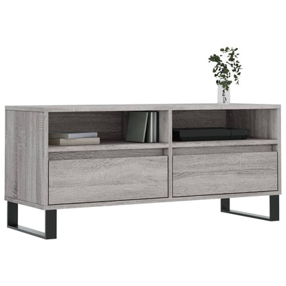 vidaXL TV Cabinet Grey Sonoma 100x34.5x44.5 cm Engineered Wood