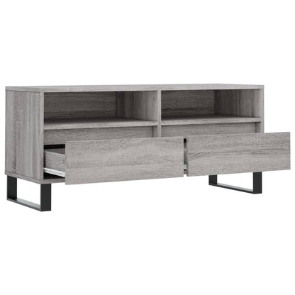 vidaXL TV Cabinet Grey Sonoma 100x34.5x44.5 cm Engineered Wood
