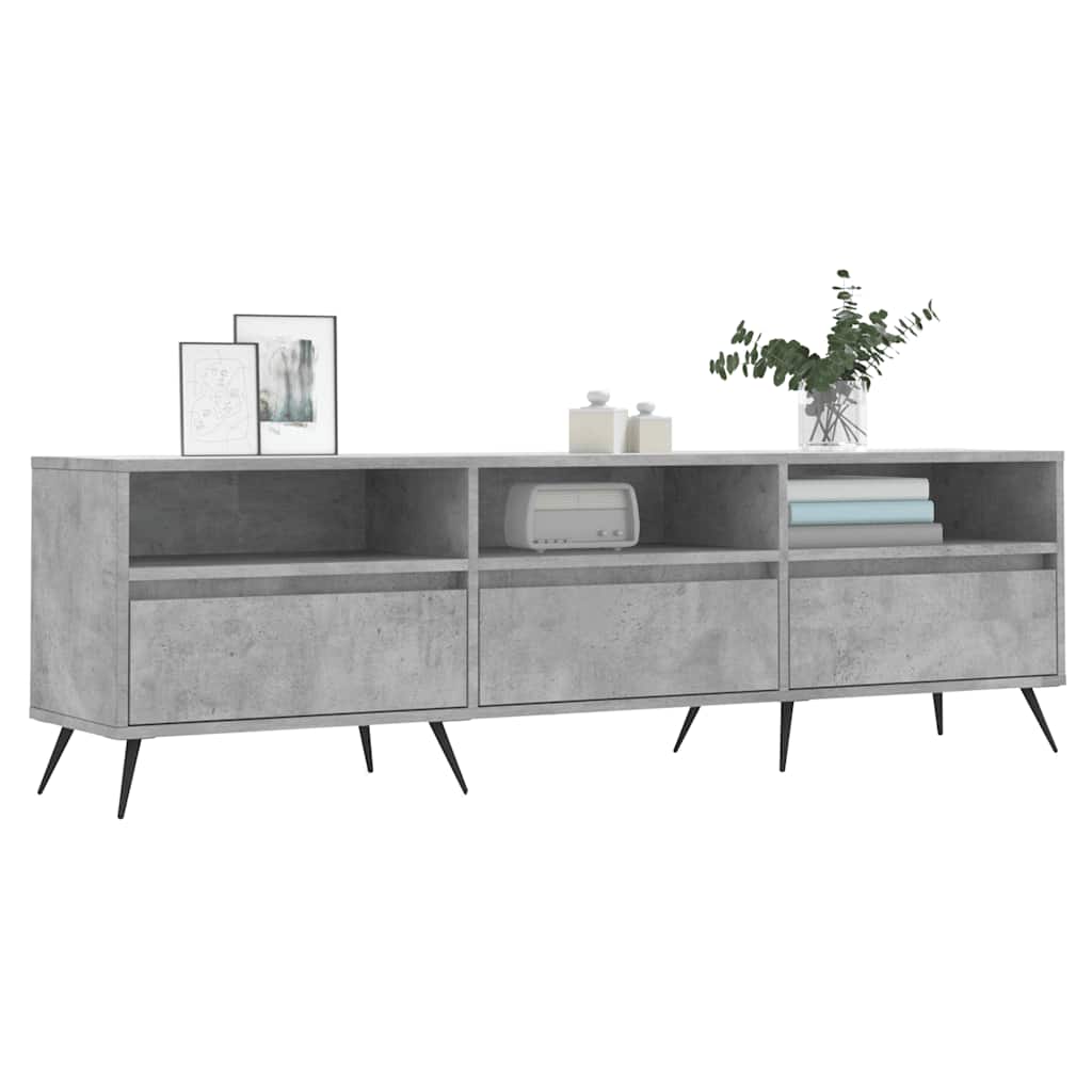 vidaXL TV Cabinet Concrete Grey 150x30x44,5 cm Engineered Wood