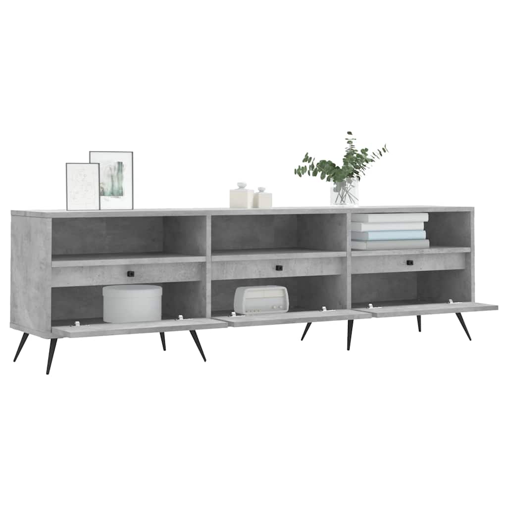vidaXL TV Cabinet Concrete Grey 150x30x44,5 cm Engineered Wood