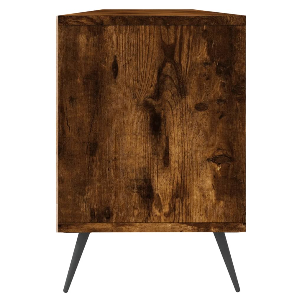 vidaXL TV Cabinet Smoked Oak 150x30x44.5 cm Engineered Wood