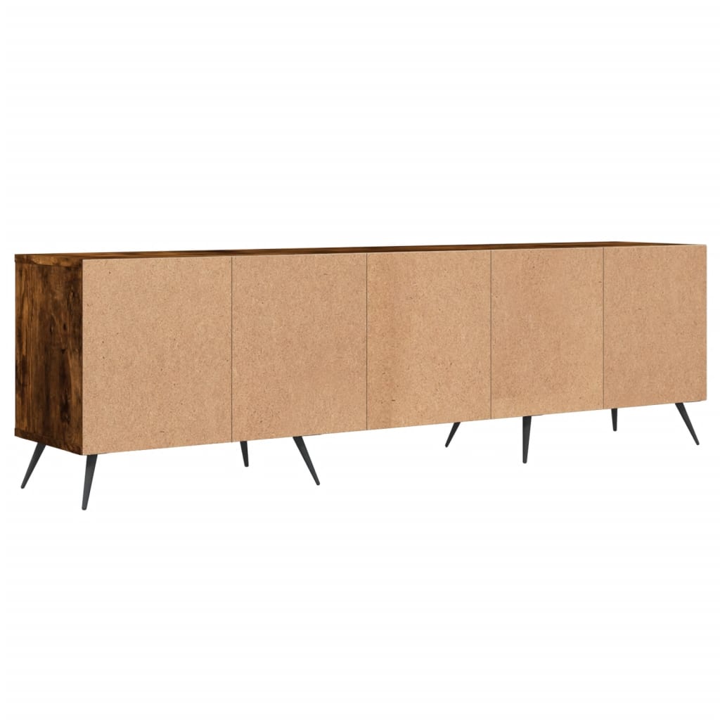 vidaXL TV Cabinet Smoked Oak 150x30x44.5 cm Engineered Wood
