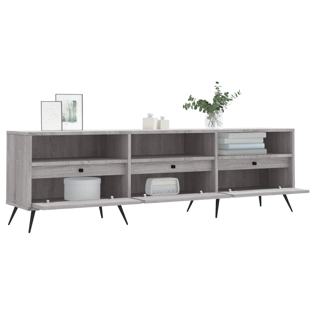 vidaXL TV Cabinet Grey Sonoma 150x30x44,5 cm Engineered Wood