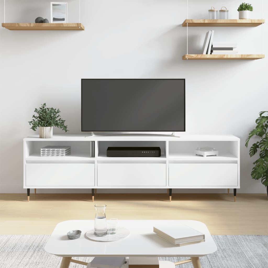vidaXL TV Cabinet White 150x30x44,5 cm Engineered Wood