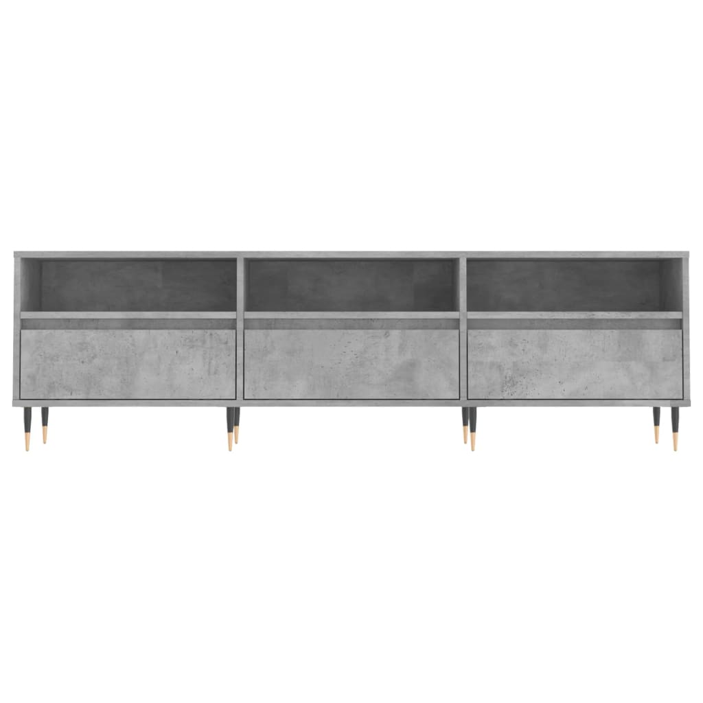 vidaXL TV Cabinet Concrete Grey 150x30x44.5 cm Engineered Wood