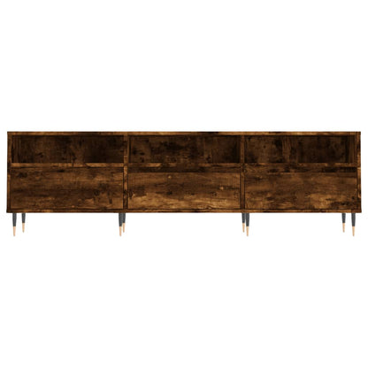 vidaXL TV Cabinet Smoked Oak 150x30x44,5 cm Engineered Wood