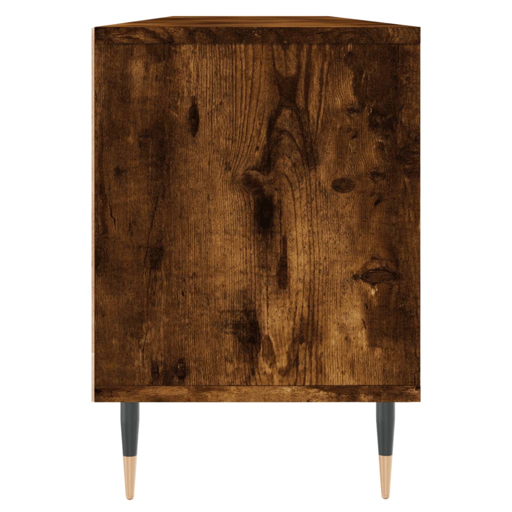 vidaXL TV Cabinet Smoked Oak 150x30x44.5 cm Engineered Wood