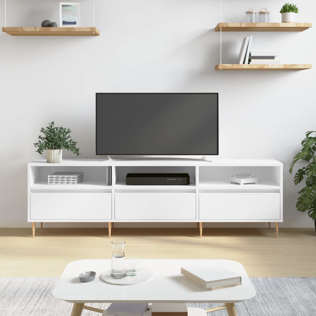 vidaXL TV Cabinet White 150x30x44,5 cm Engineered Wood