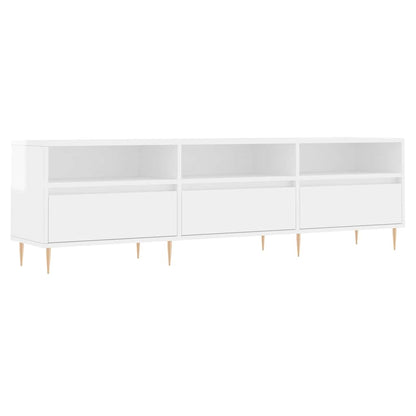 vidaXL TV Cabinet High Gloss White 150x30x44.5 cm Engineered Wood