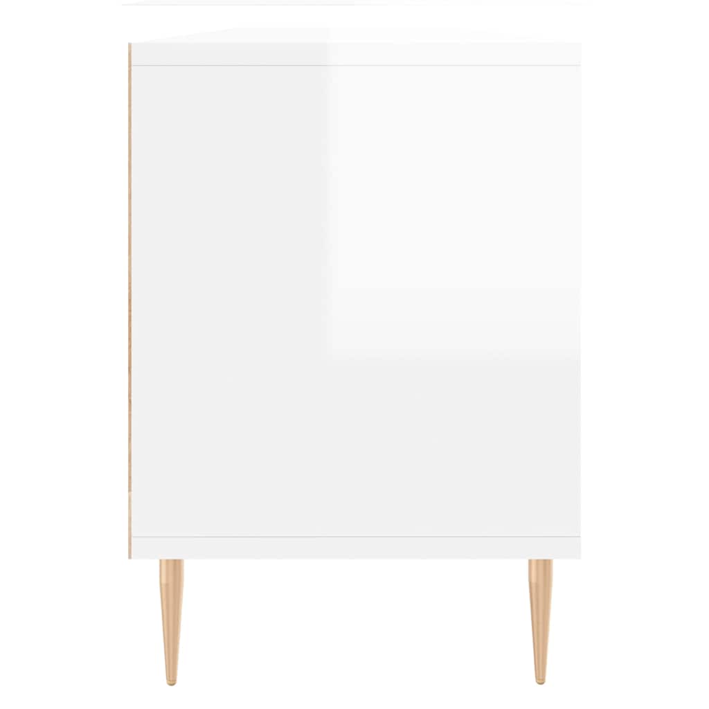 vidaXL TV Cabinet High Gloss White 150x30x44.5 cm Engineered Wood