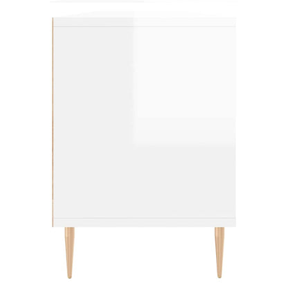 vidaXL TV Cabinet High Gloss White 150x30x44.5 cm Engineered Wood