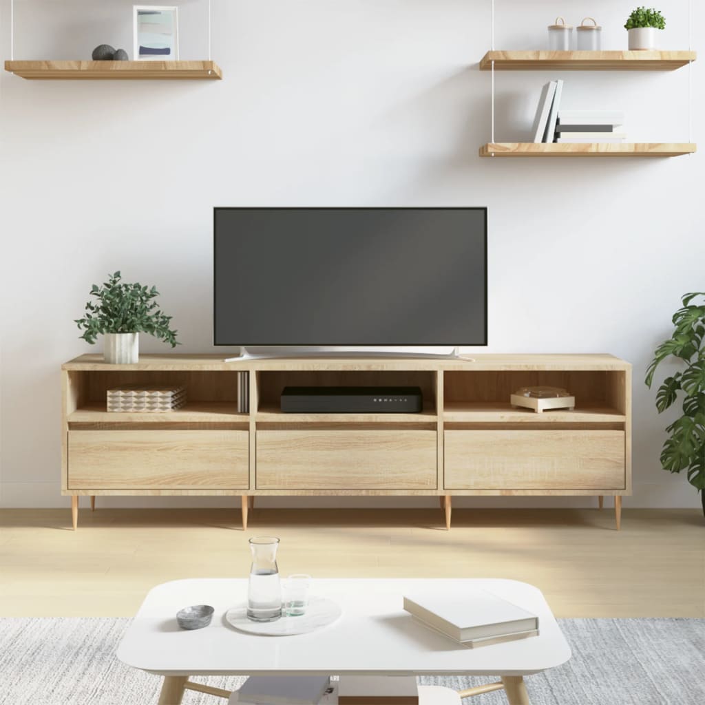 vidaXL TV Cabinet Sonoma Oak 150x30x44,5 cm Engineered Wood