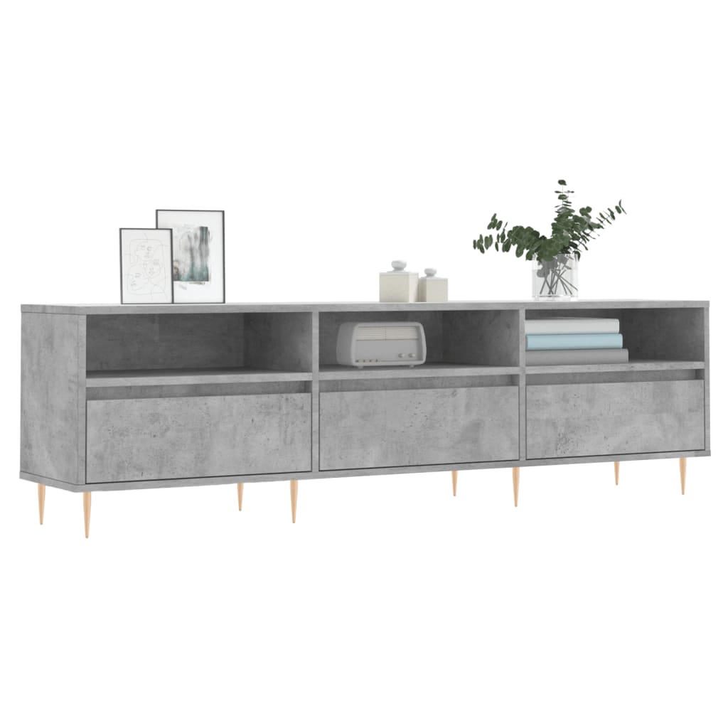 vidaXL TV Cabinet Concrete Grey 150x30x44,5 cm Engineered Wood