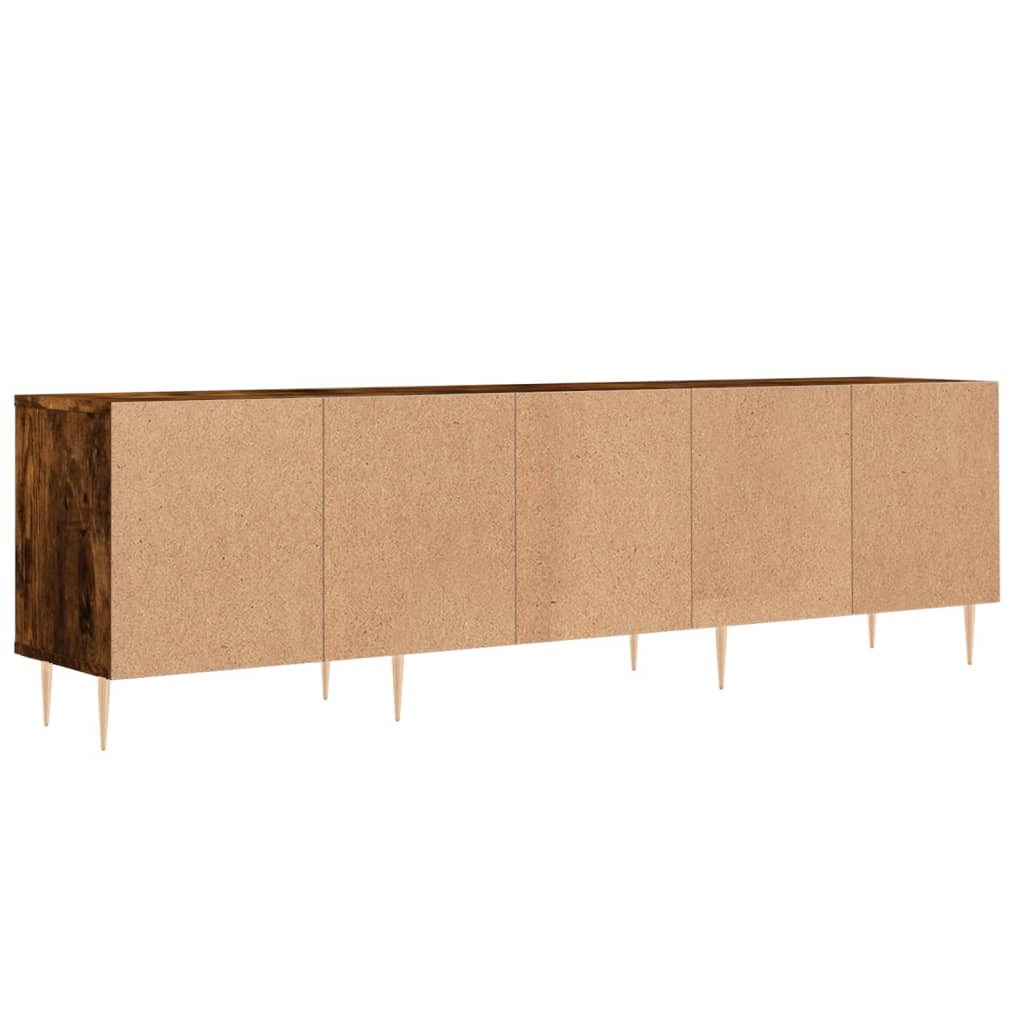 vidaXL TV Cabinet Smoked Oak 150x30x44.5 cm Engineered Wood