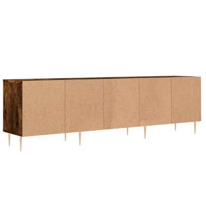 vidaXL TV Cabinet Smoked Oak 150x30x44.5 cm Engineered Wood