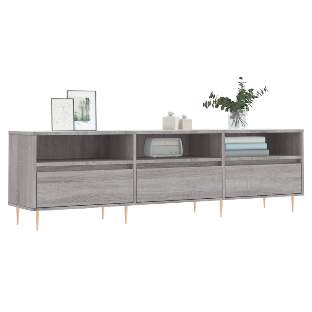 vidaXL TV Cabinet Grey Sonoma 150x30x44,5 cm Engineered Wood