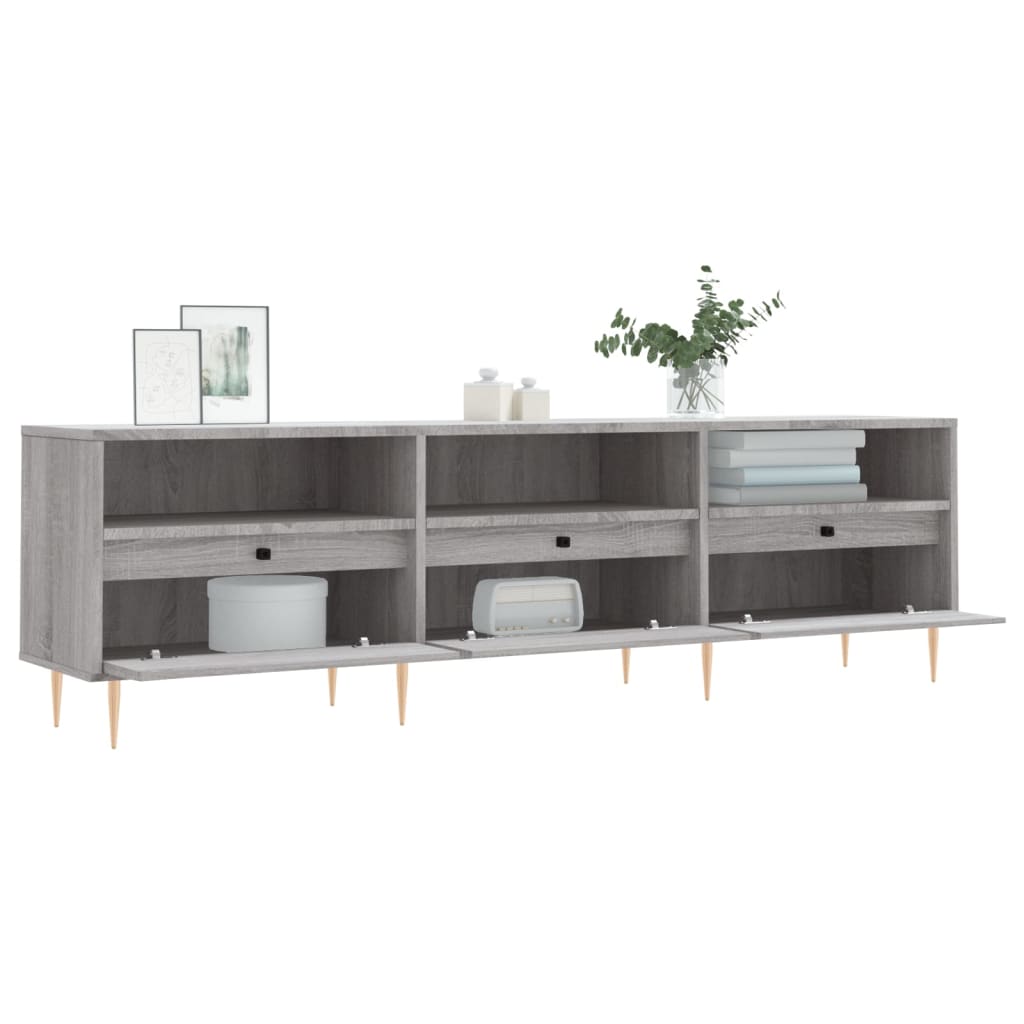 vidaXL TV Cabinet Grey Sonoma 150x30x44,5 cm Engineered Wood