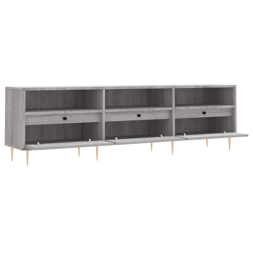 vidaXL TV Cabinet Grey Sonoma 150x30x44,5 cm Engineered Wood