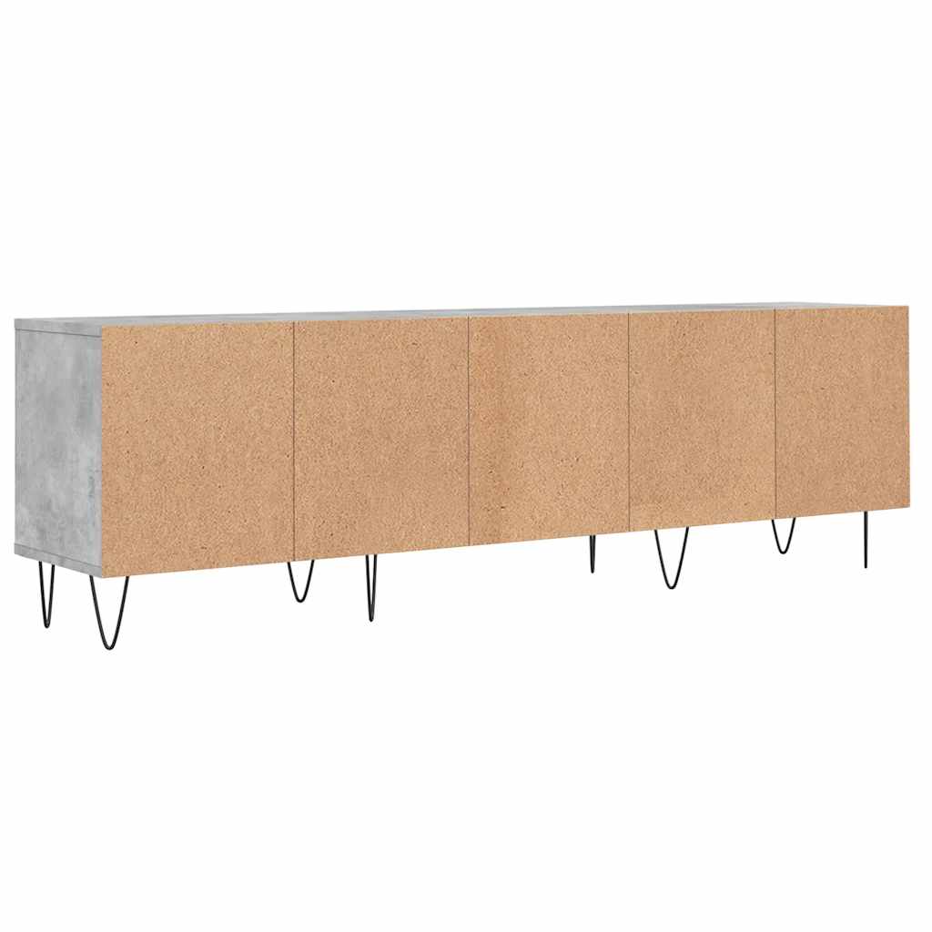 vidaXL TV Cabinet Concrete Grey 150x30x44,5 cm Engineered Wood