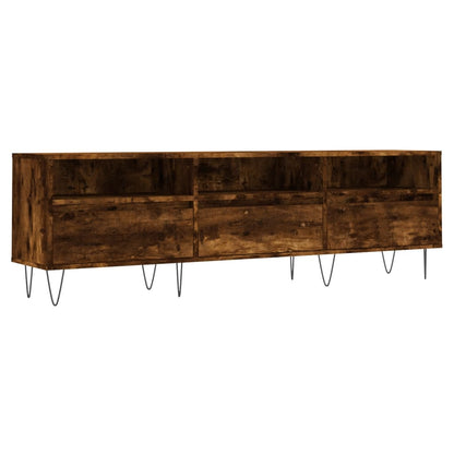 vidaXL TV Cabinet Smoked Oak 150x30x44.5 cm Engineered Wood