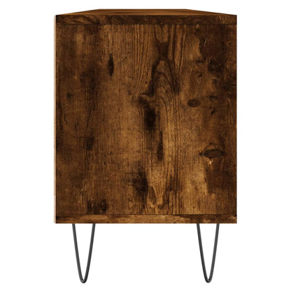 vidaXL TV Cabinet Smoked Oak 150x30x44.5 cm Engineered Wood