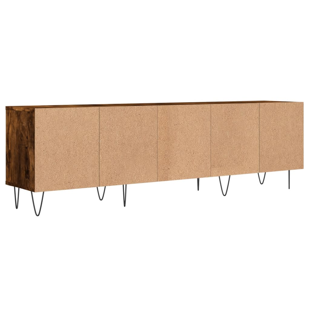 vidaXL TV Cabinet Smoked Oak 150x30x44.5 cm Engineered Wood