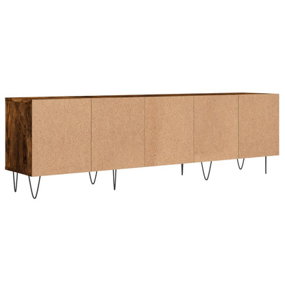 vidaXL TV Cabinet Smoked Oak 150x30x44.5 cm Engineered Wood