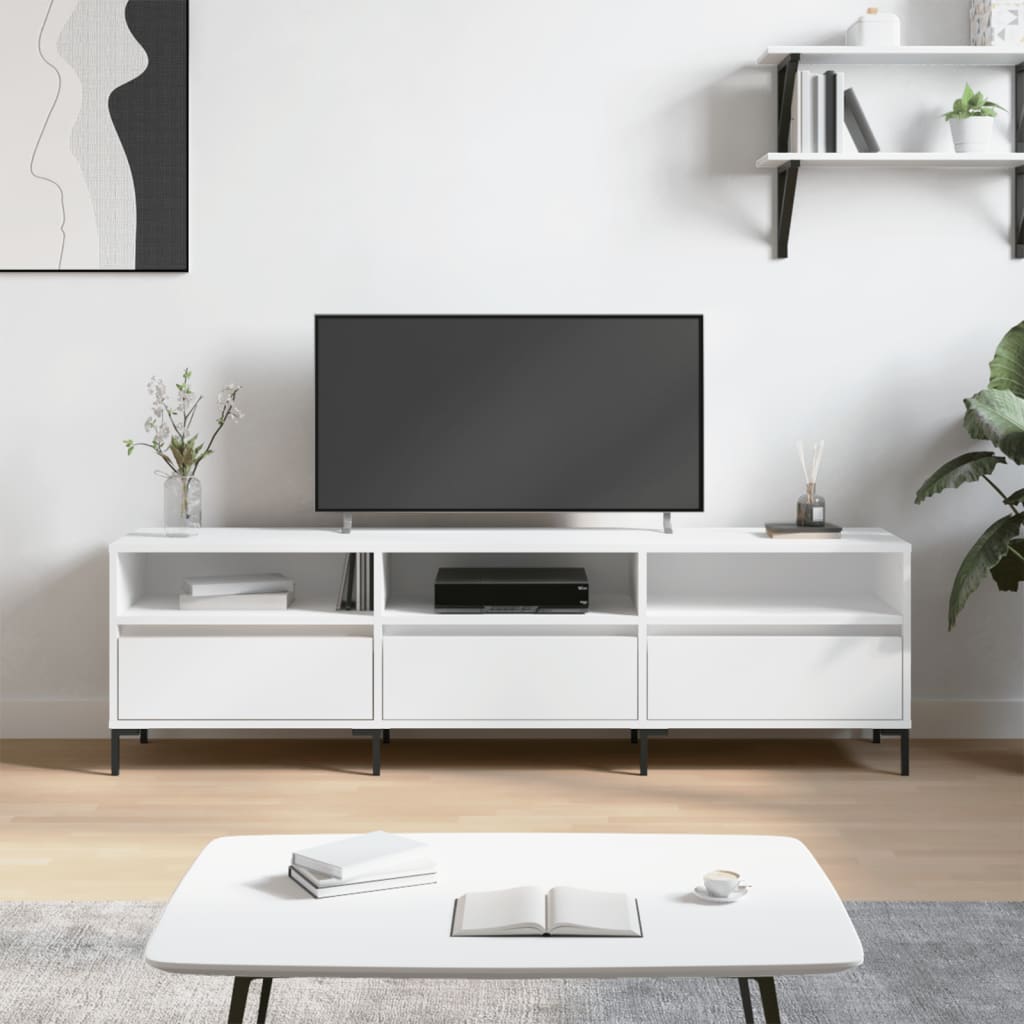 vidaXL TV Cabinet White 150x30x44,5 cm Engineered Wood