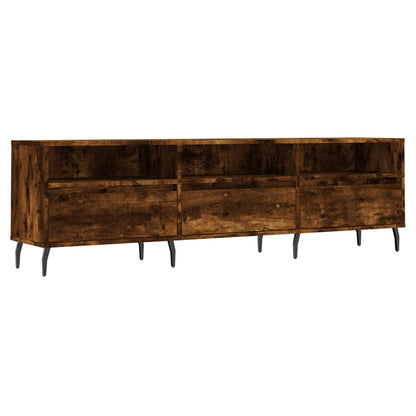 vidaXL TV Cabinet Smoked Oak 150x30x44,5 cm Engineered Wood