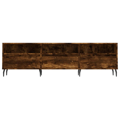 vidaXL TV Cabinet Smoked Oak 150x30x44,5 cm Engineered Wood
