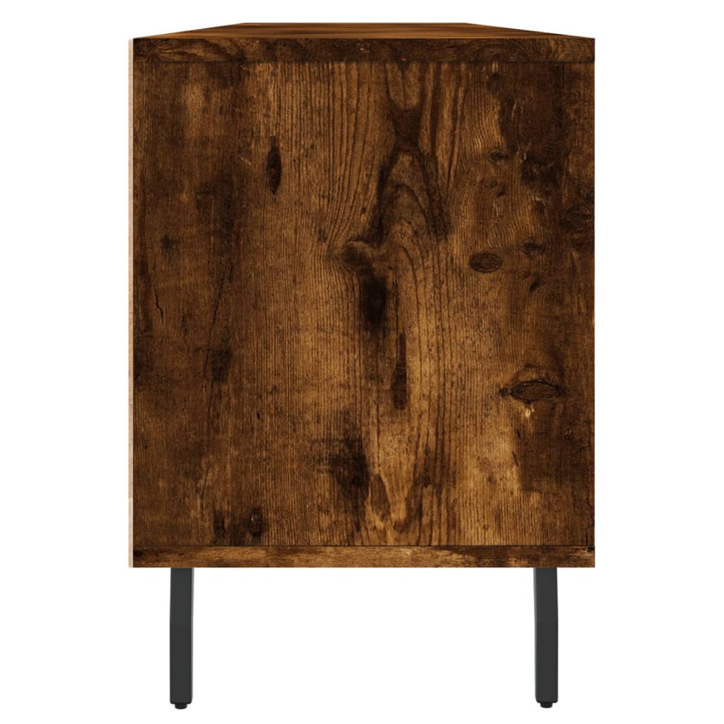 vidaXL TV Cabinet Smoked Oak 150x30x44,5 cm Engineered Wood