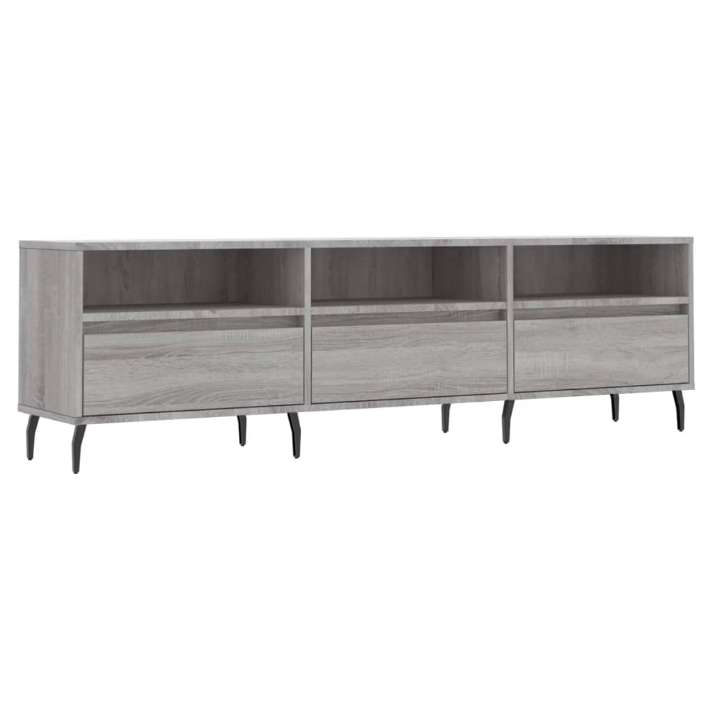 vidaXL TV Cabinet Grey Sonoma 150x30x44,5 cm Engineered Wood