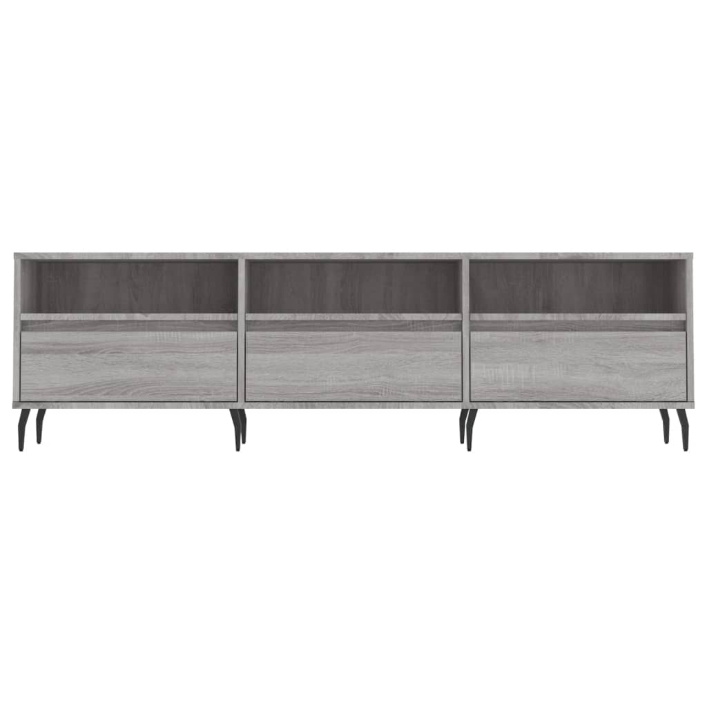 vidaXL TV Cabinet Grey Sonoma 150x30x44,5 cm Engineered Wood