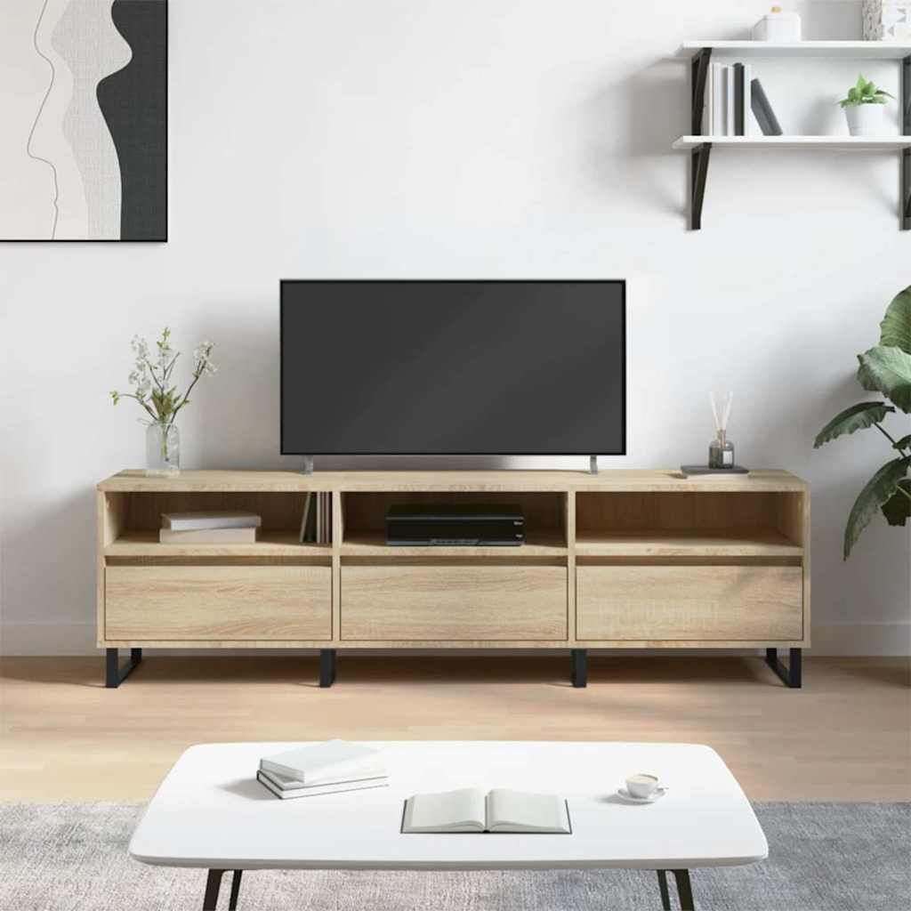 vidaXL TV Cabinet Sonoma Oak 150x30x44,5 cm Engineered Wood
