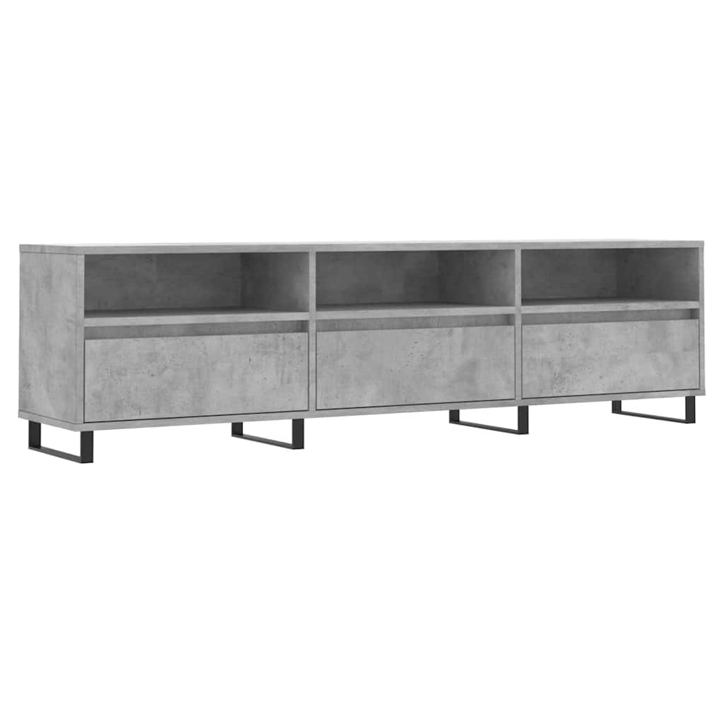 vidaXL TV Cabinet Concrete Grey 150x30x44,5 cm Engineered Wood
