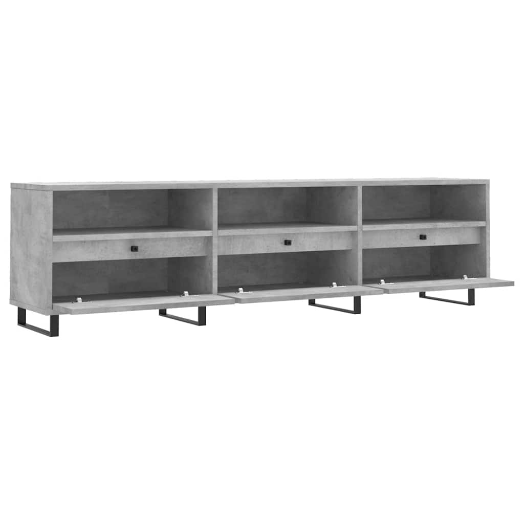 vidaXL TV Cabinet Concrete Grey 150x30x44,5 cm Engineered Wood