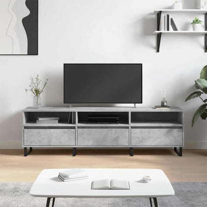 vidaXL TV Cabinet Concrete Grey 150x30x44,5 cm Engineered Wood