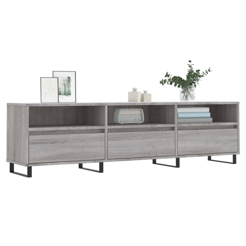 vidaXL TV Cabinet Grey Sonoma 150x30x44.5 cm Engineered Wood