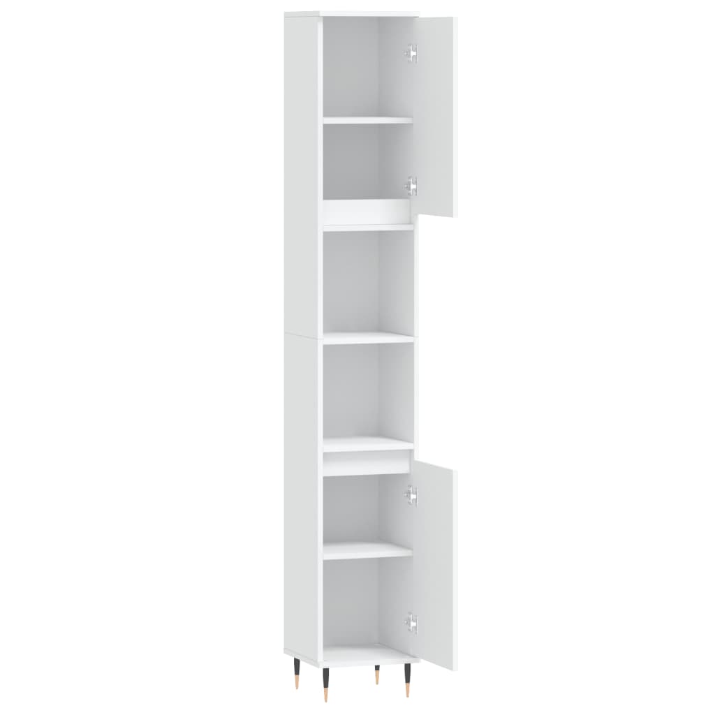 vidaXL Bathroom Cabinet White 30x30x190 cm Engineered Wood