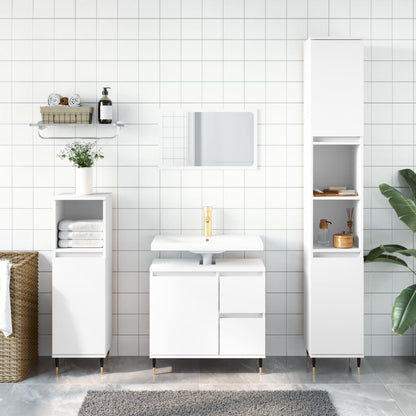 vidaXL Bathroom Cabinet White 30x30x190 cm Engineered Wood