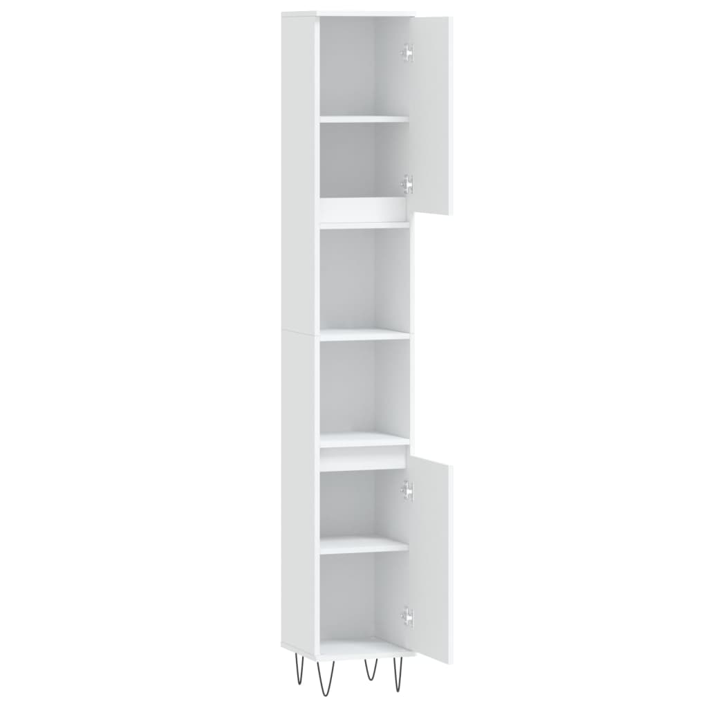 vidaXL Bathroom Cabinet White 30x30x190 cm Engineered Wood