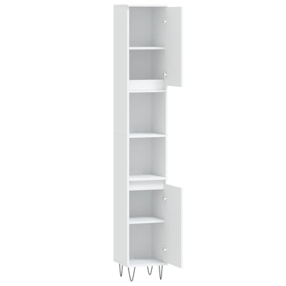 vidaXL Bathroom Cabinet White 30x30x190 cm Engineered Wood