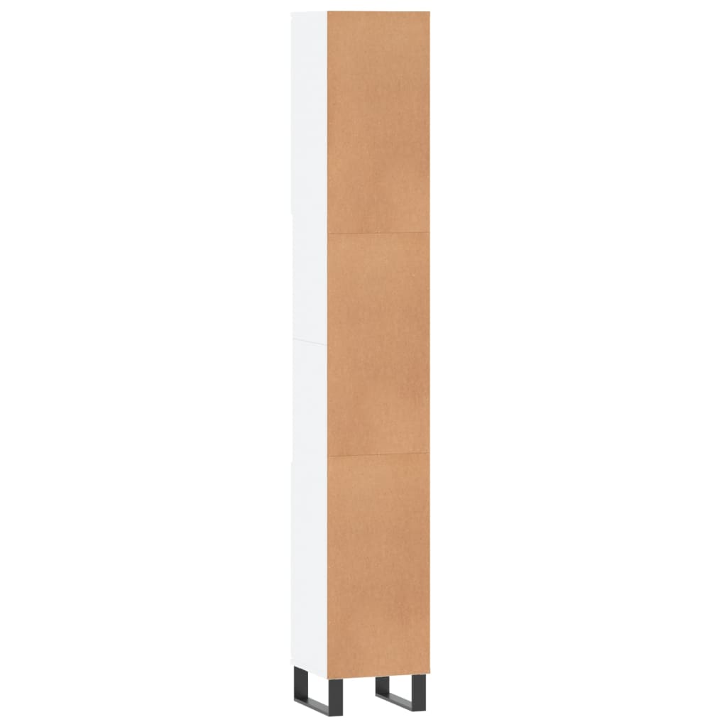 vidaXL Bathroom Cabinet White 30x30x190 cm Engineered Wood