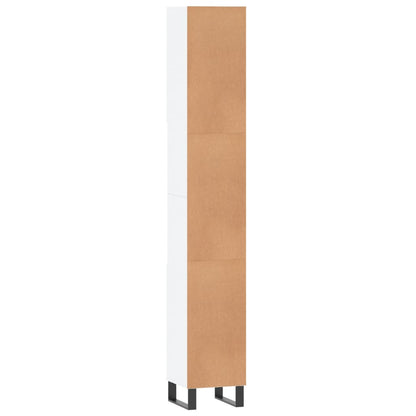 vidaXL Bathroom Cabinet White 30x30x190 cm Engineered Wood