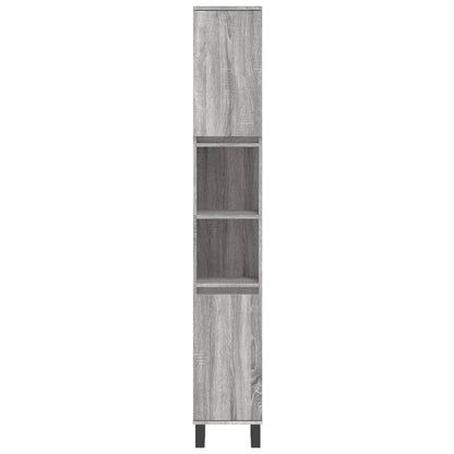 vidaXL Bathroom Cabinet Grey Sonoma 30x30x190 cm Engineered Wood