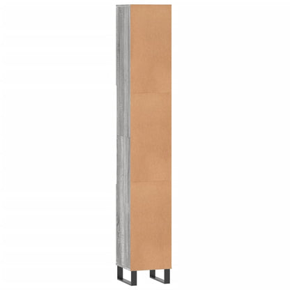 vidaXL Bathroom Cabinet Grey Sonoma 30x30x190 cm Engineered Wood