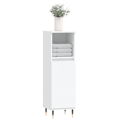 vidaXL Bathroom Cabinet White 30x30x100 cm Engineered Wood
